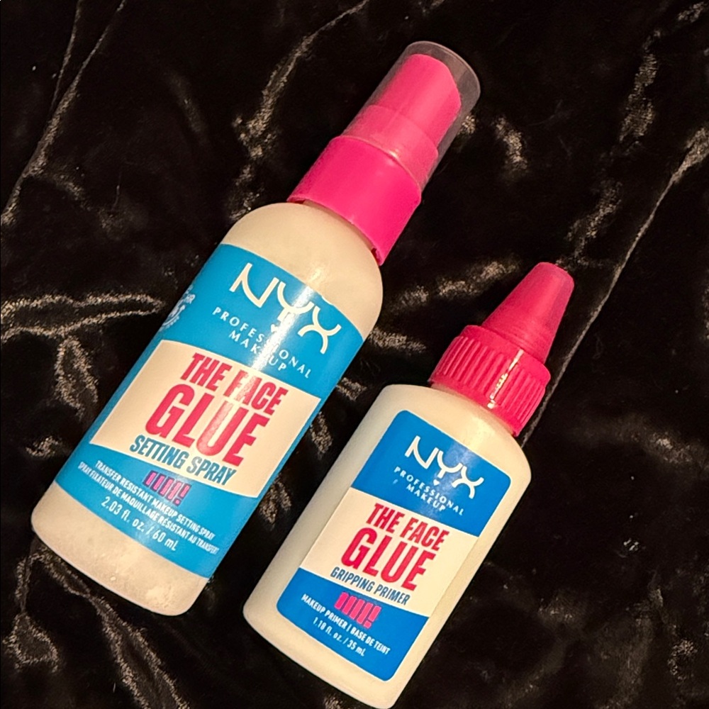 NYX The Face Glue Setting Spray and Primer - Pink and Blue